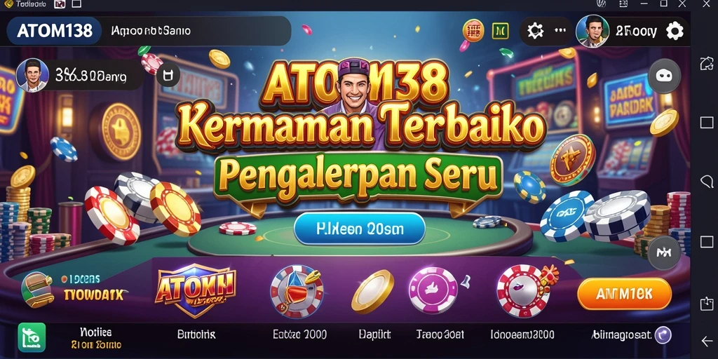 Screenshot utama ATOM138 menunjukkan gameplay Kasino yang menarik dan menghibur.