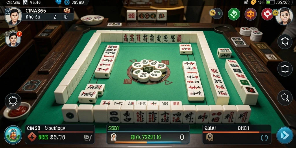 Tampilan menarik dari gameplay Mahjong CINA365 yang menantang.
