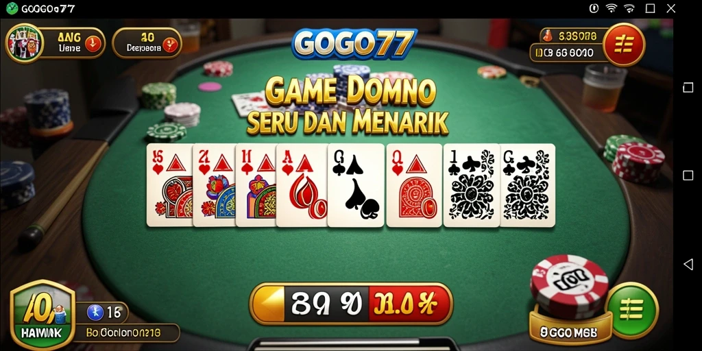 Tampilan menarik dalam permainan Domino GOGO77 dengan grafis yang menawan.