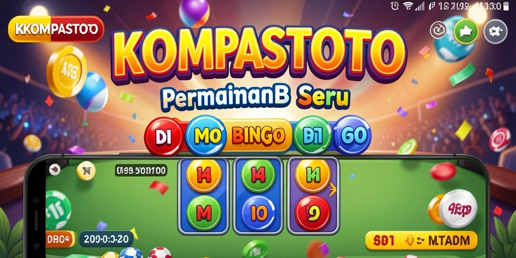 Screenshot KOMPASTOTO menampilkan gameplay Bingo yang seru dan interaktif.