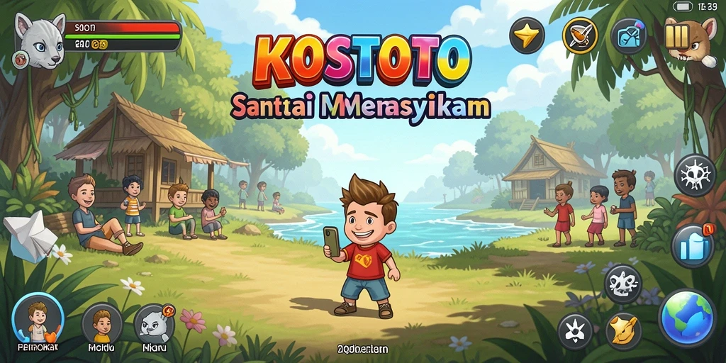 Tampilan gameplay KOSTOTO yang seru dan menghibur.