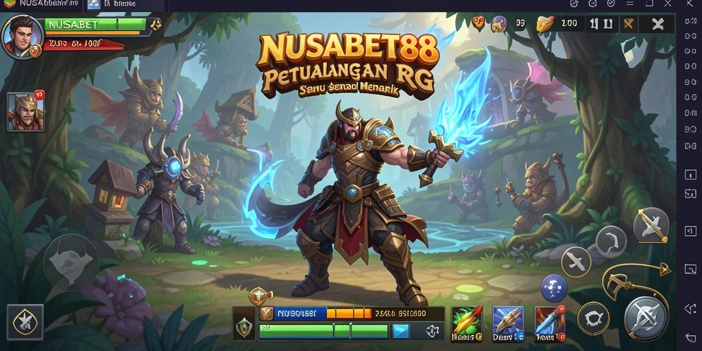 Screenshot NUSABET88 menampilkan aksi pertempuran mendebarkan dalam gameplay RPG.