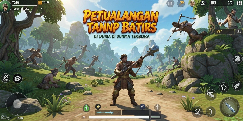 Screenshot gameplay TO288 menampilkan petualangan dalam dunia terbuka yang luas.